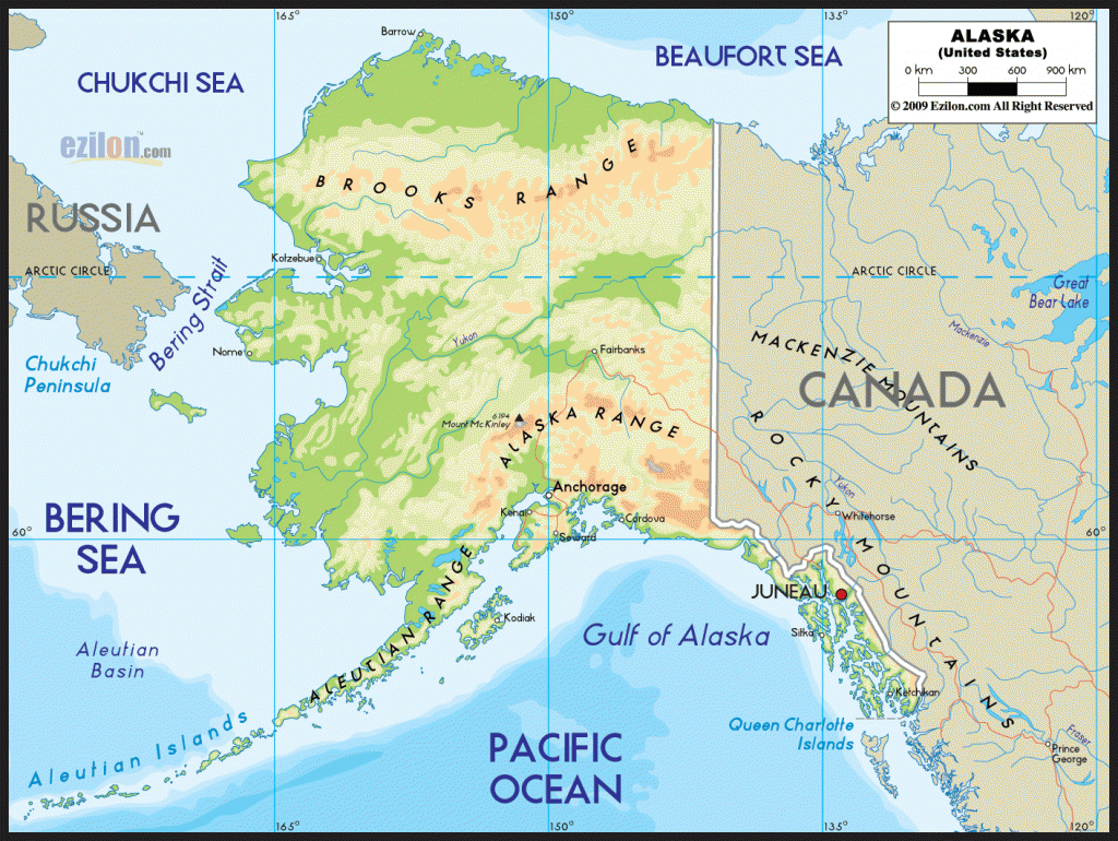 Alaska Map - TravelsFinders.Com