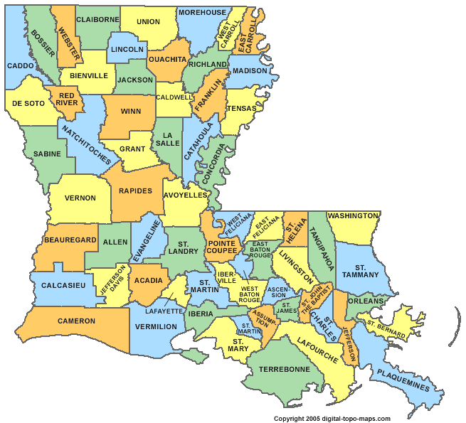 Map of Louisiana - TravelsFinders.Com