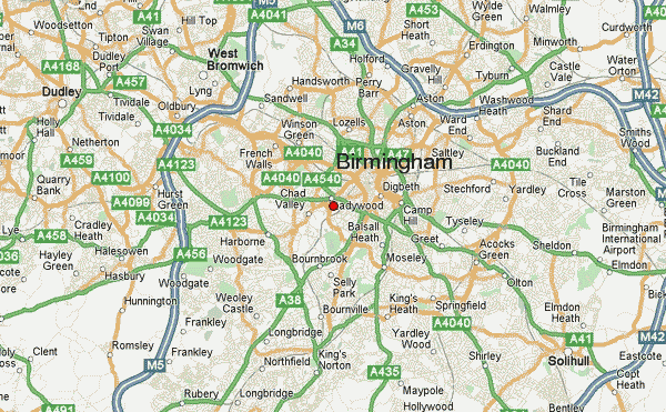 Map of Birmingham - TravelsFinders.Com
