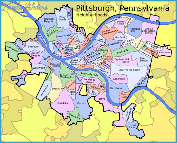 Pittsburgh Map Travelsfinderscom