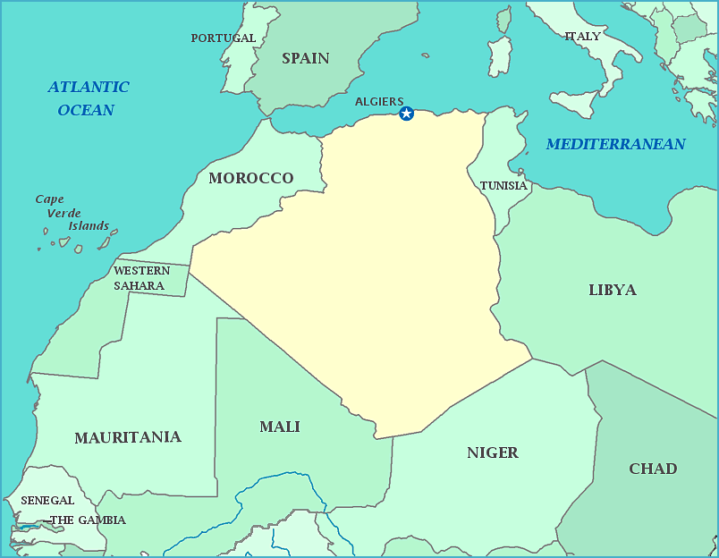 Algeria Map - TravelsFinders.Com