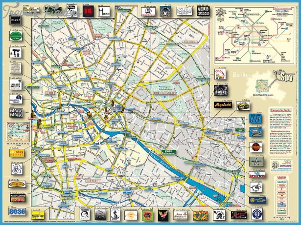 Berlin Map Tourist Attractions TravelsFinders Com