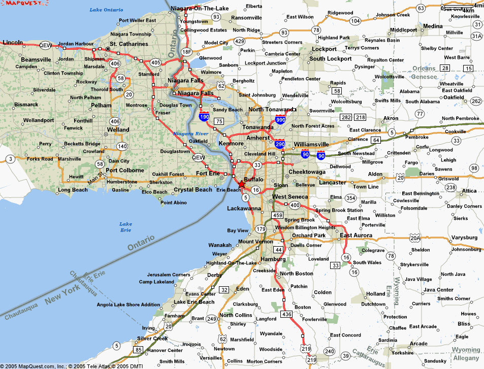 Buffalo Map - TravelsFinders.Com