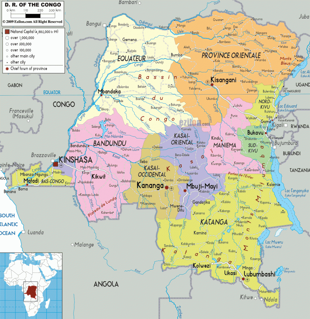 Congo, Democratic Republic Map