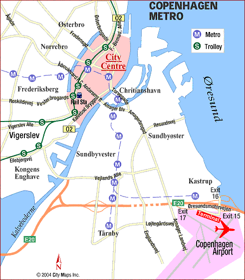 Copenhagen Metro Map Travelsfinders Com