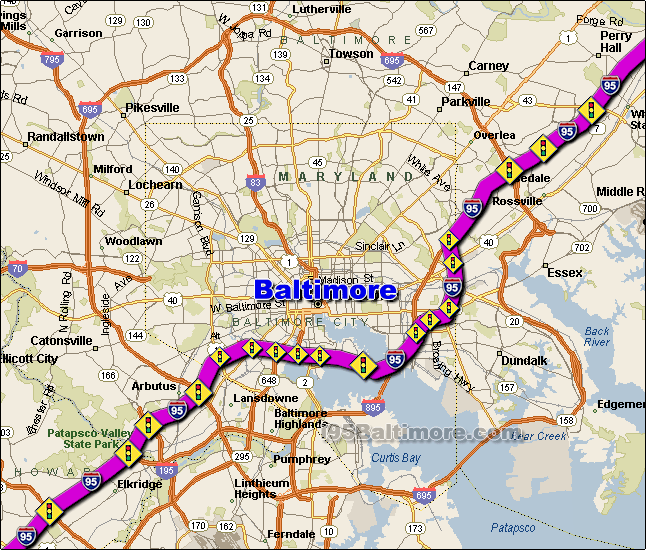 I 95 Baltimore Traffic Map 