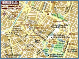 Brussels Map Tourist Attractions - TravelsFinders.Com