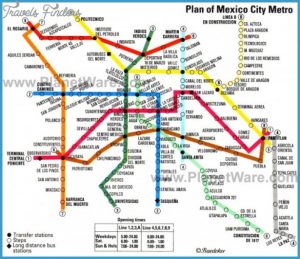 Mexico City Subway Map - Travelsfinders.com