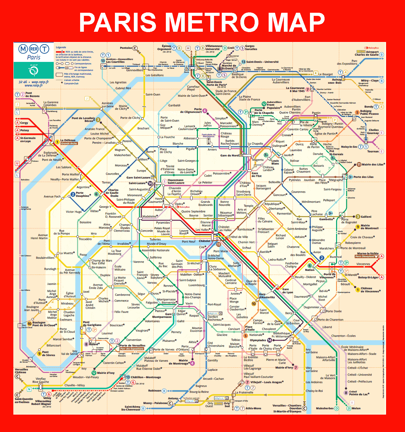 Paris Metro Map Travelsfinders Com