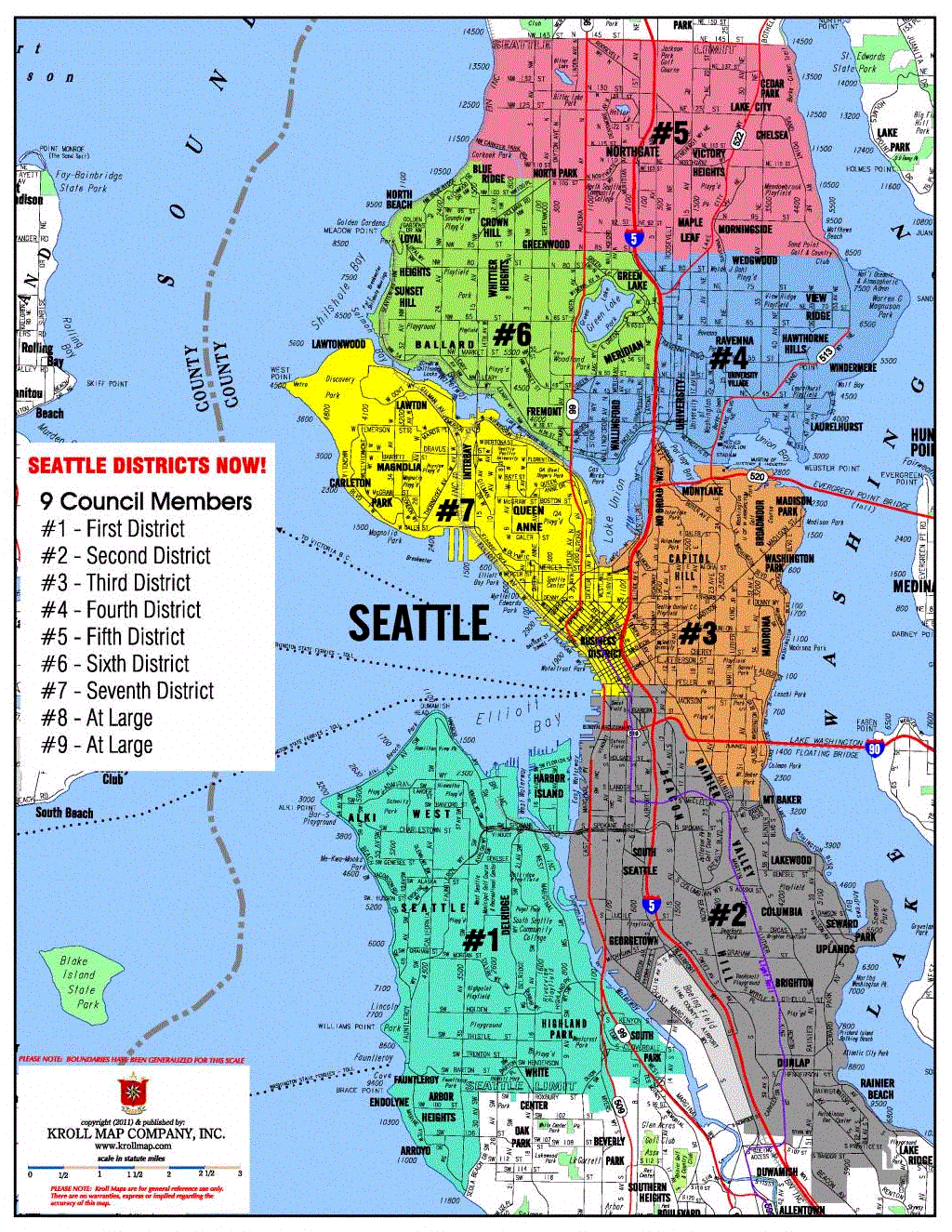 Map Of The City Of Seattle World Map