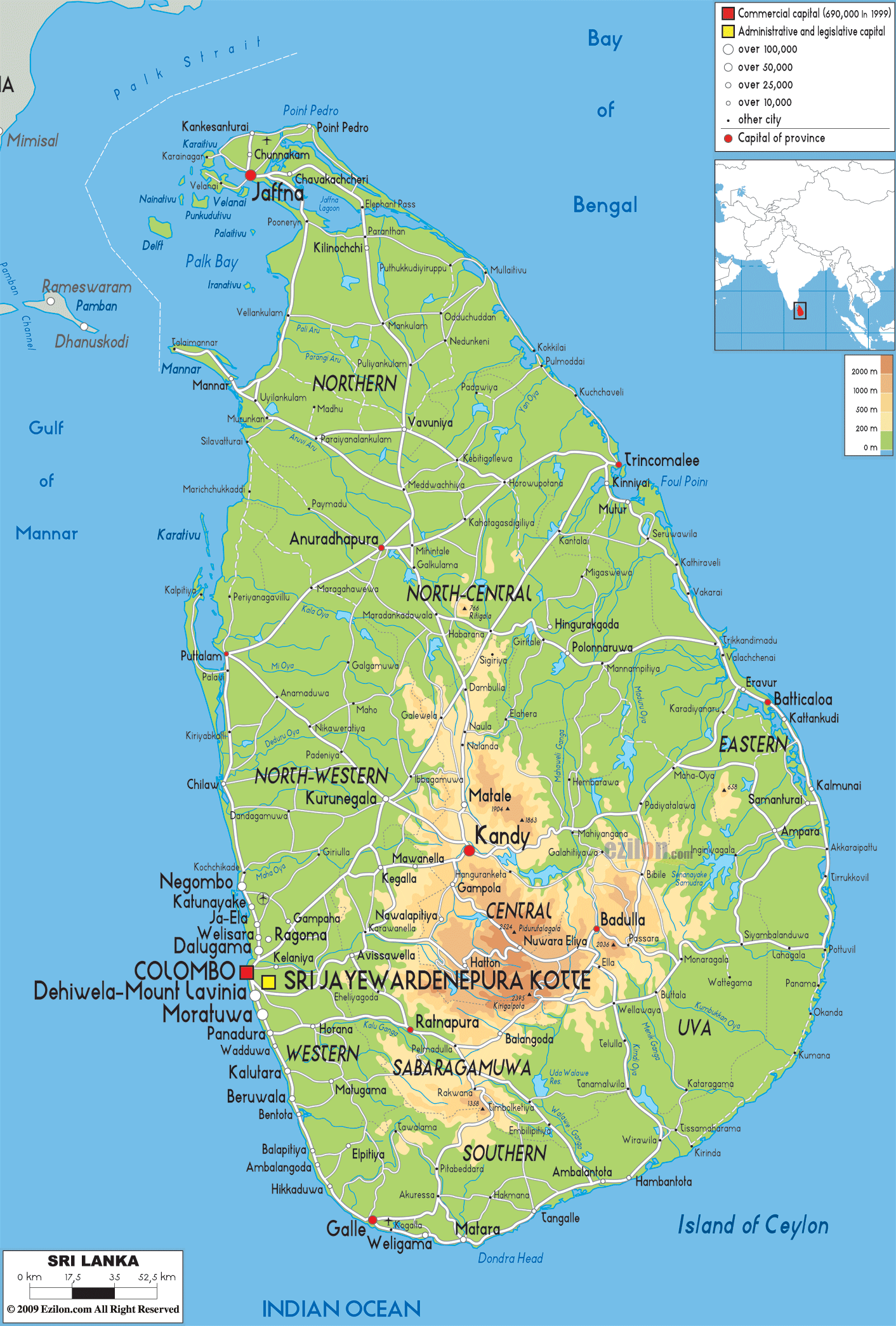 provinces in sri lanka map