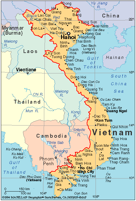 Vietnam Map - TravelsFinders.Com
