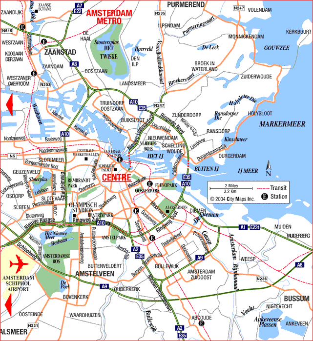 Netherlands Metro Map Travelsfinders Com