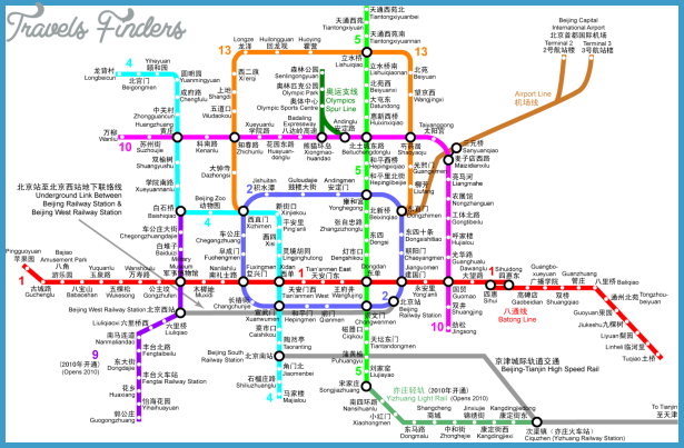 Beijing Metro Map Travelsfinders Com