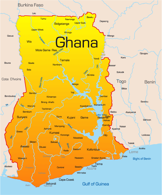 Ghana Map Tourist Attractions TravelsFinders Com