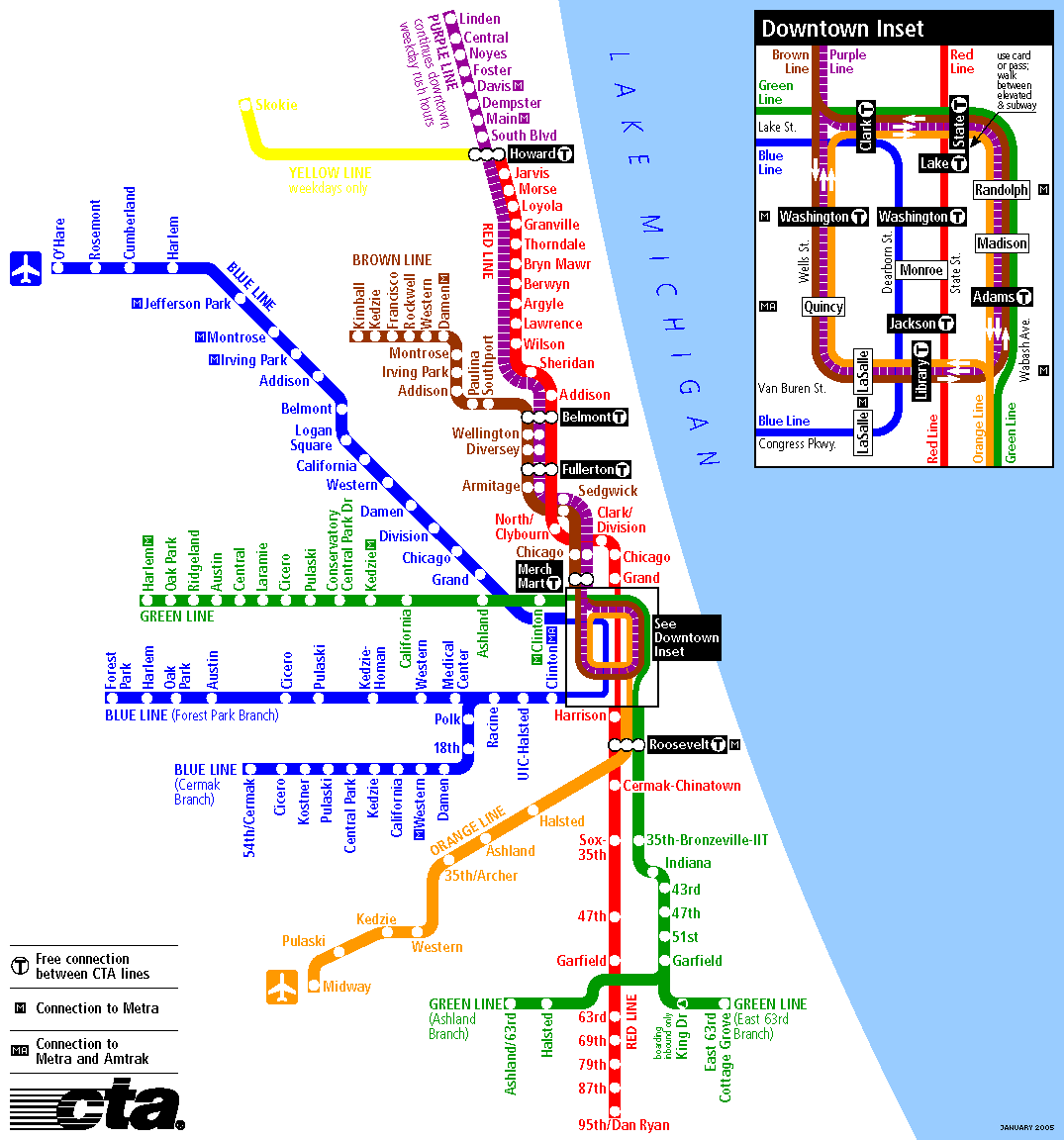 Chicago Subway Map Travelsfinders Com