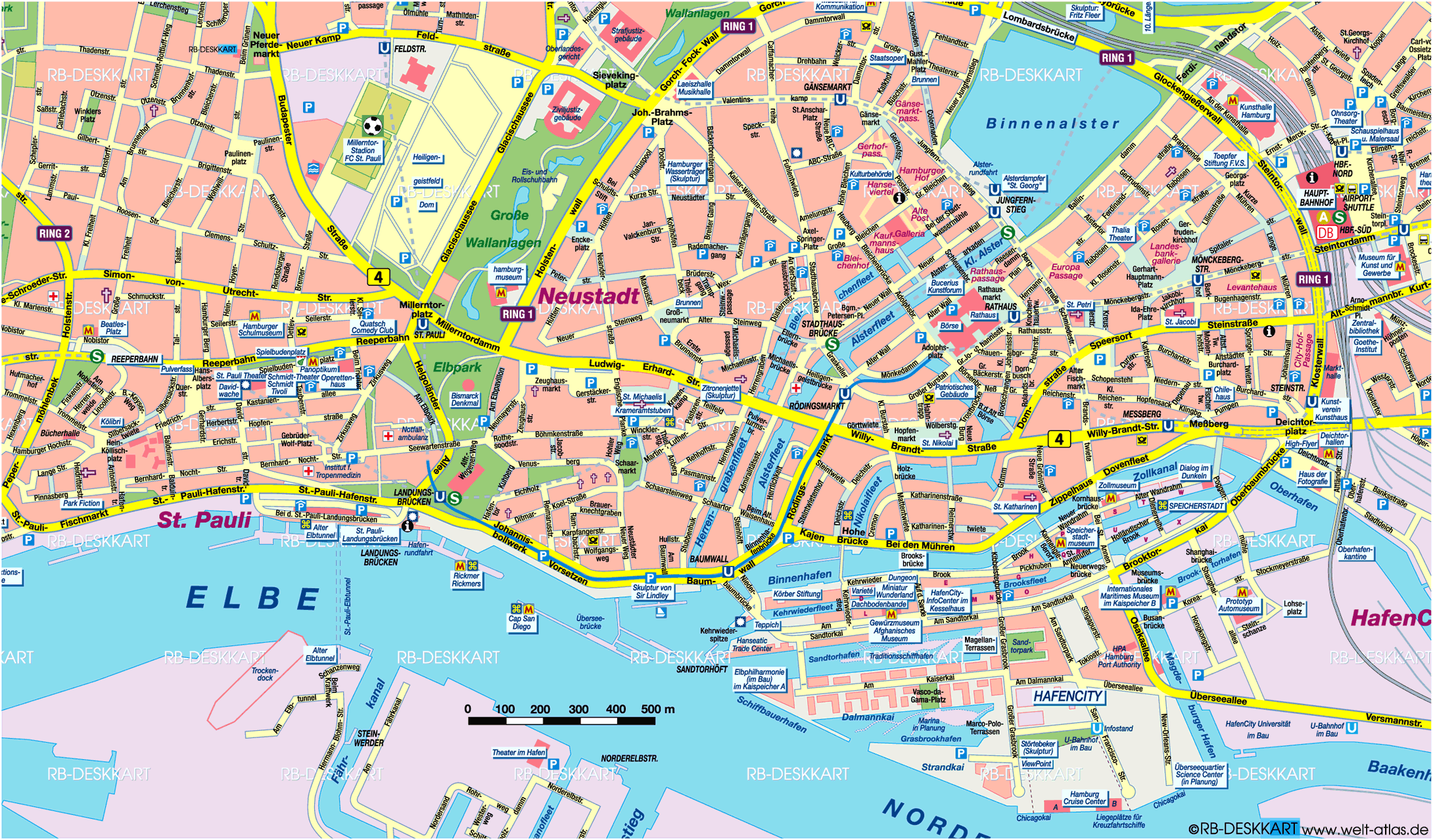 Hamburg Map - TravelsFinders.Com