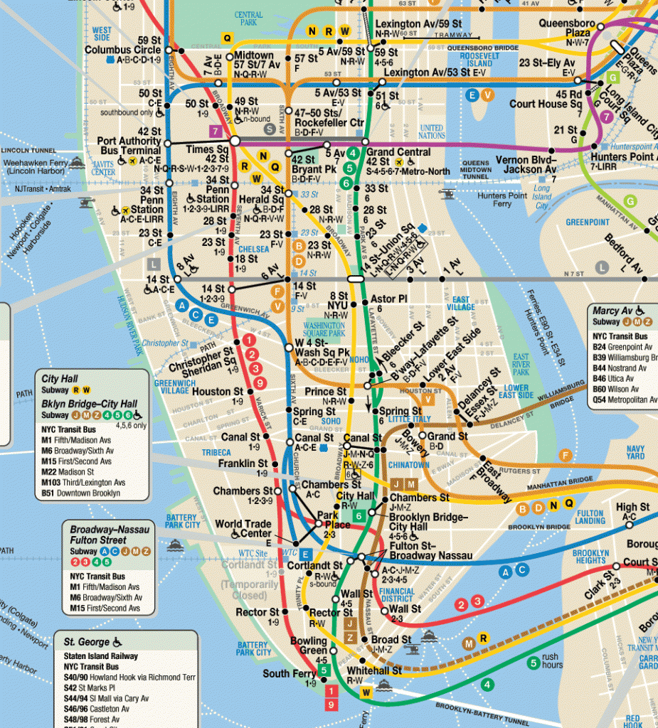 New York Metro Subway Map - Travel - Map - Vacations - TravelsFinders.Com