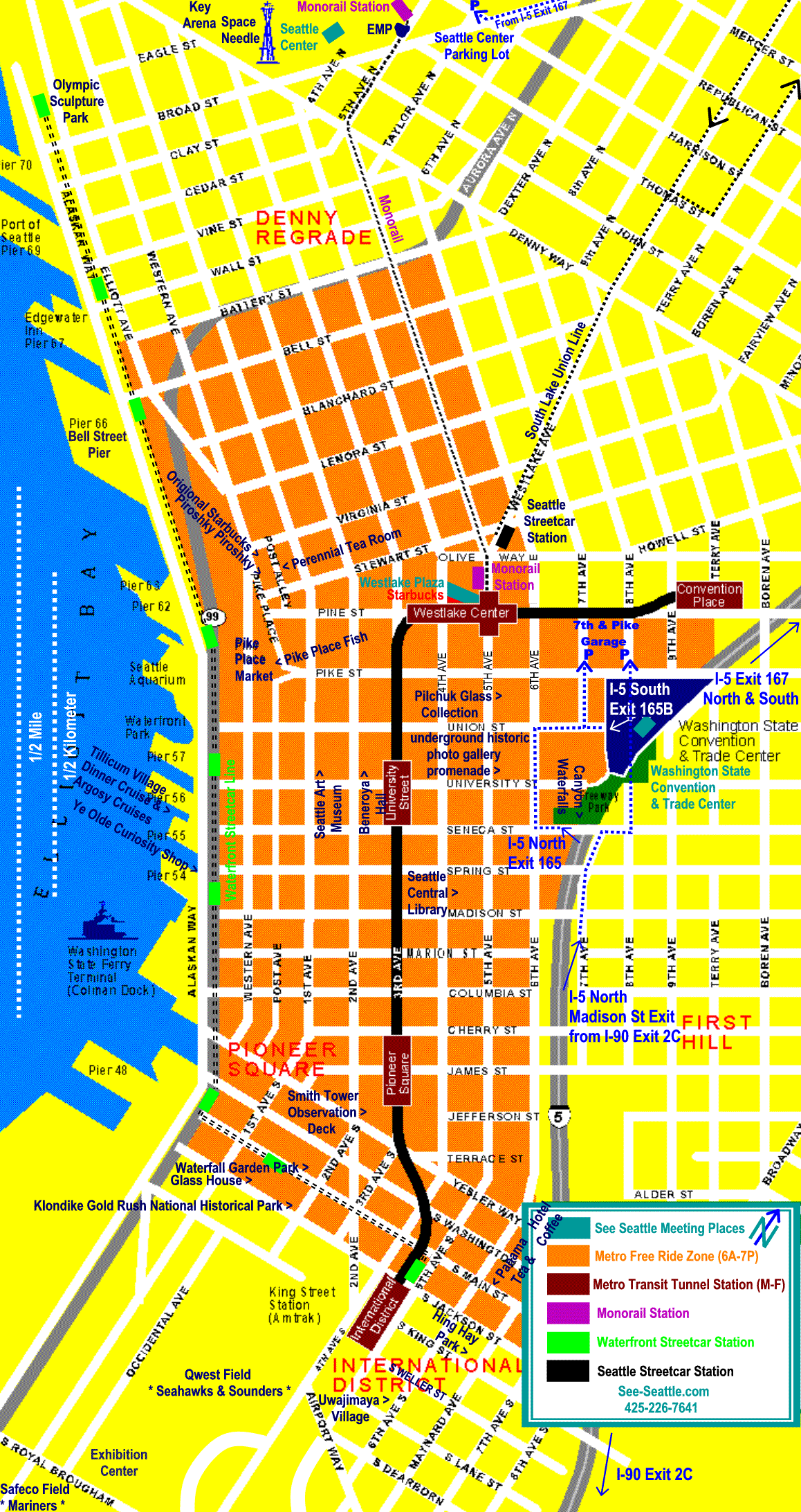 Seattle Map Tourist Attractions