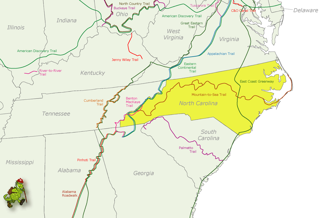 Appalachian Trail Map North Carolina 6 