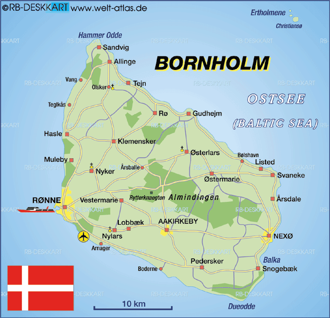 BORNHOLM MAP - TravelsFinders.Com