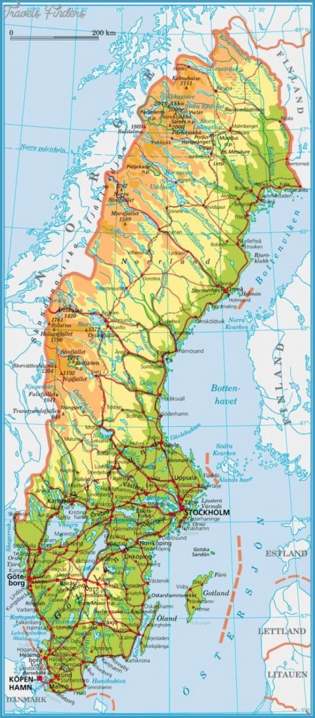Bohuslan Sweden Southern Map - TravelsFinders.Com