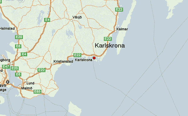Karlskrona Sweden Map - TravelsFinders.Com