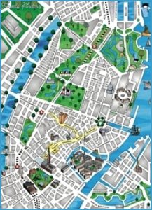 Copenhagen Map Tourist Attractions - TravelsFinders.Com