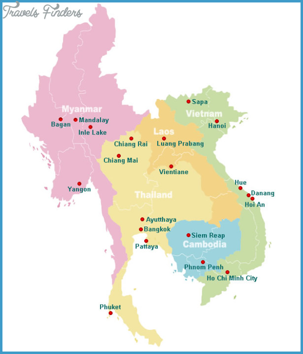 Southeast asia travel guide map - TravelsFinders.Com