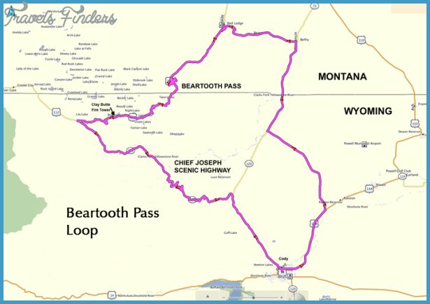 Beartooth Highway Map 6 