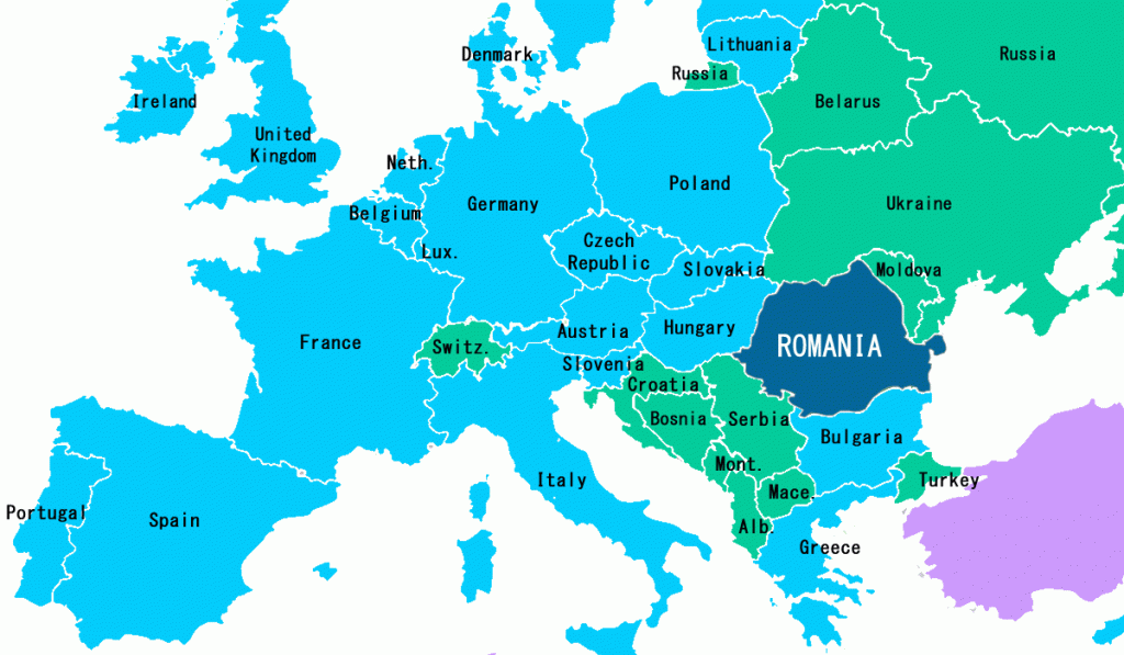 Romania Map Of Europe TravelsFinders Com