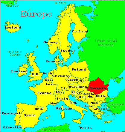 Romania Location In Europe Map