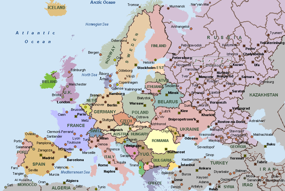 romania map of europe