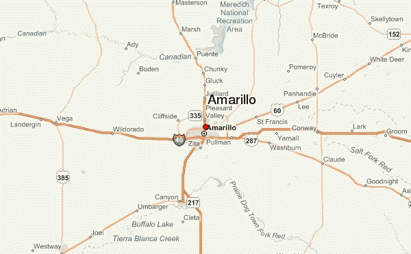 Amarillo Texas Map - TravelsFinders.Com