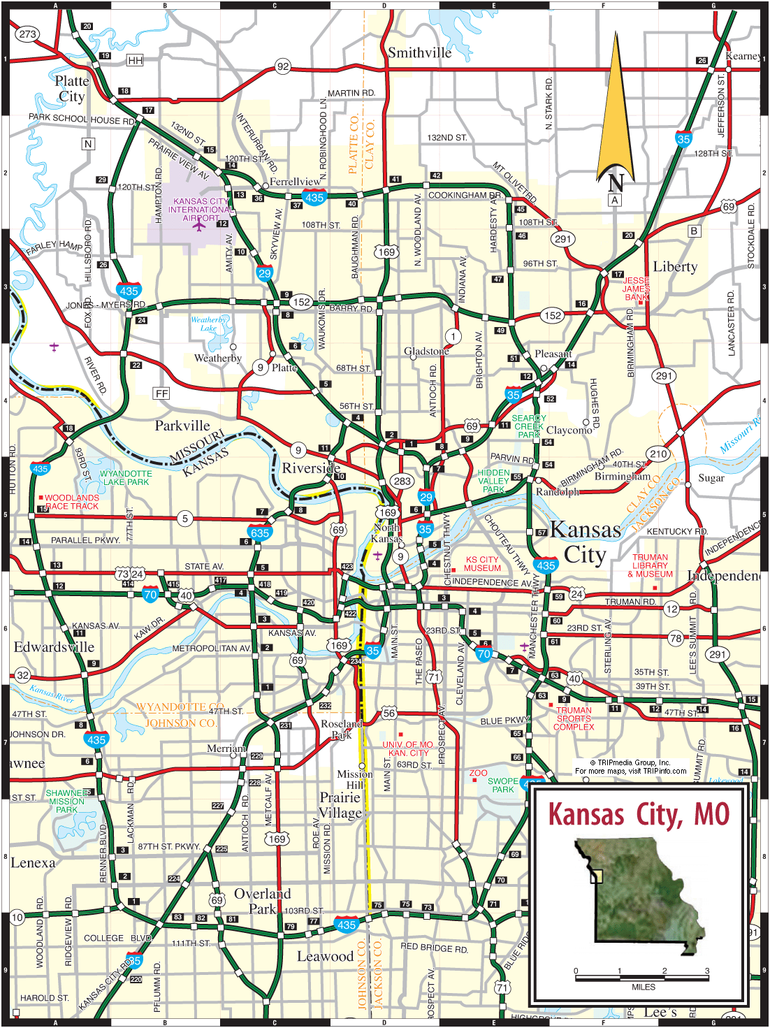 Kansas City Casinos Map
