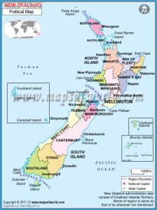 New Zealand Physical Map Travelsfinders Com