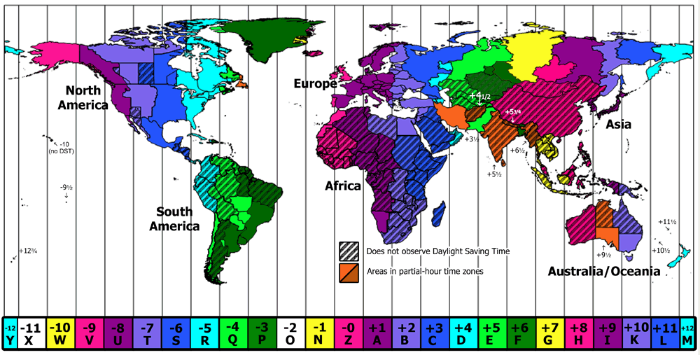 Greenwich Time Zone Map TravelsFinders Com