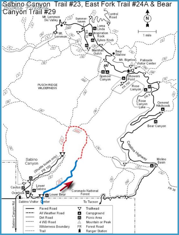 Mt Lemmon Hiking Trails Map Mt Lemmon Hiking Trails Map - Travelsfinders.com ®