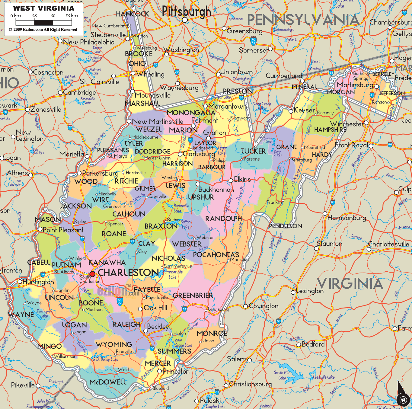 west-virginia-map-travelsfinders-com