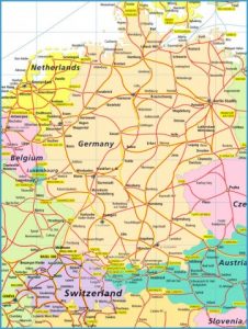Map Of Germany Austria And Switzerland - TravelsFinders.Com