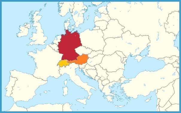 Map Of Germany Austria Switzerland Travelsfinders Com
