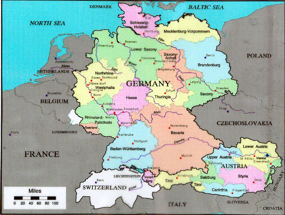 Map Of Germany Switzerland Austria 13 