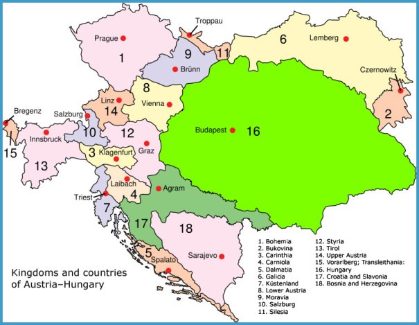 Map Of Hungary And Austria 10 