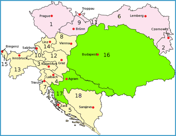 Map Of Hungary And Austria 15 