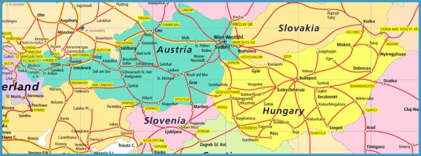 Map Of Hungary And Austria 4 
