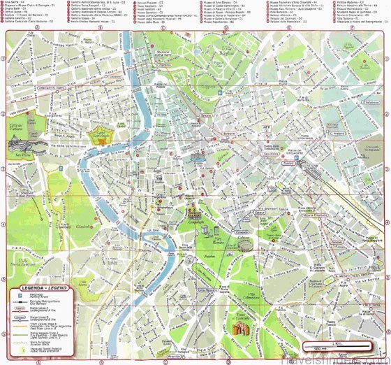 Detailed map of Rome 2