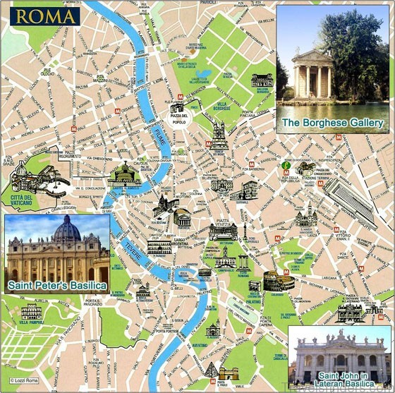 Detailed map of Rome 4