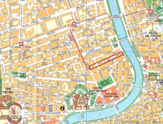 Detailed map of Rome 6