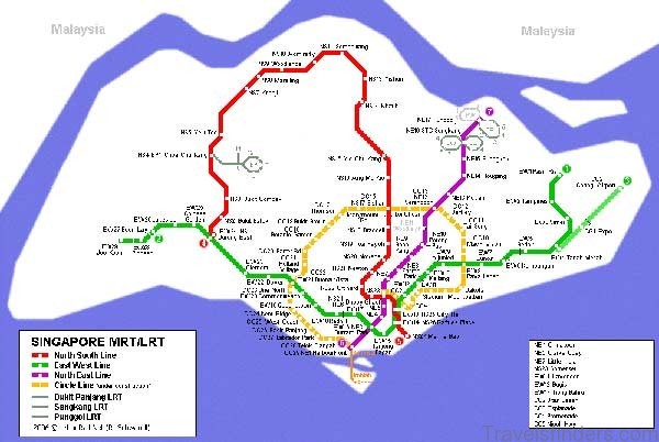 Detailed metro map of Singapore - download for print out