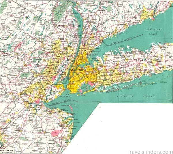 High-resolution large map of New York - download for print out